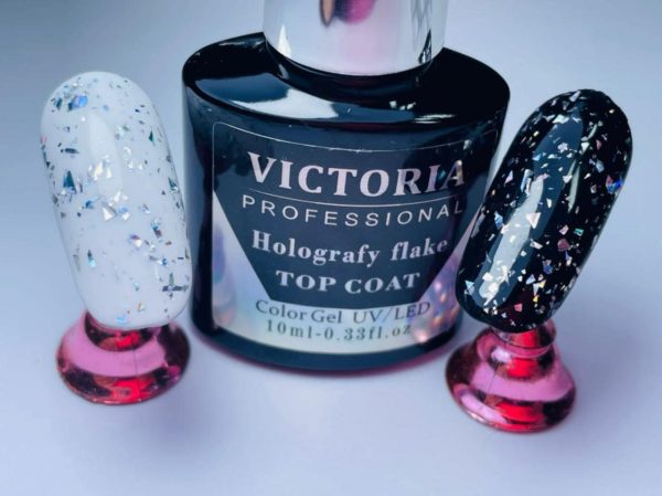 Top coat holografy flake