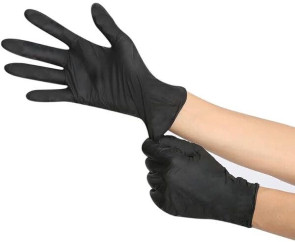 Guantes de nitrilo color negro
