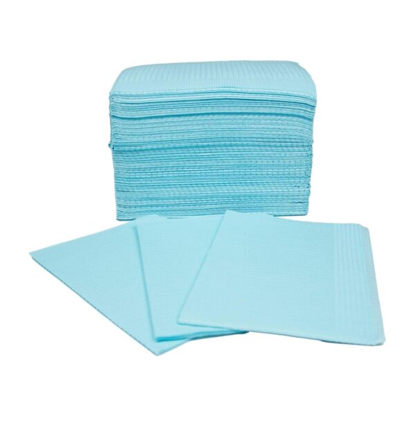 Servitoallas desechables impermeables celestes