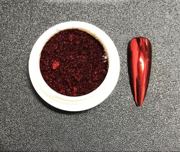 Efecto metálico rojo