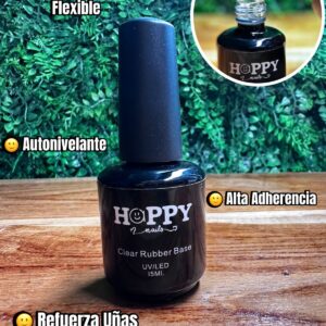 Esmalte Happy Nails Clear Rubber  Base UV/LED 15ML