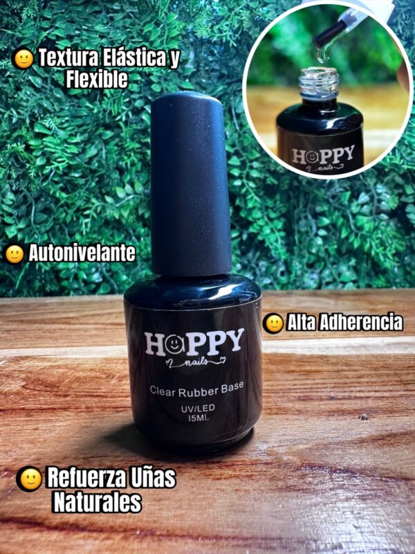 Esmalte Happy Nails Clear Rubber  Base UV/LED 15ML